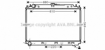 AVA QUALITY COOLING dn2296 -  Радиатор, охлаждение двигателя